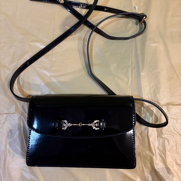 NWOT Sam Edelman Black Patent Leather Handbag - Picture 5 of 5